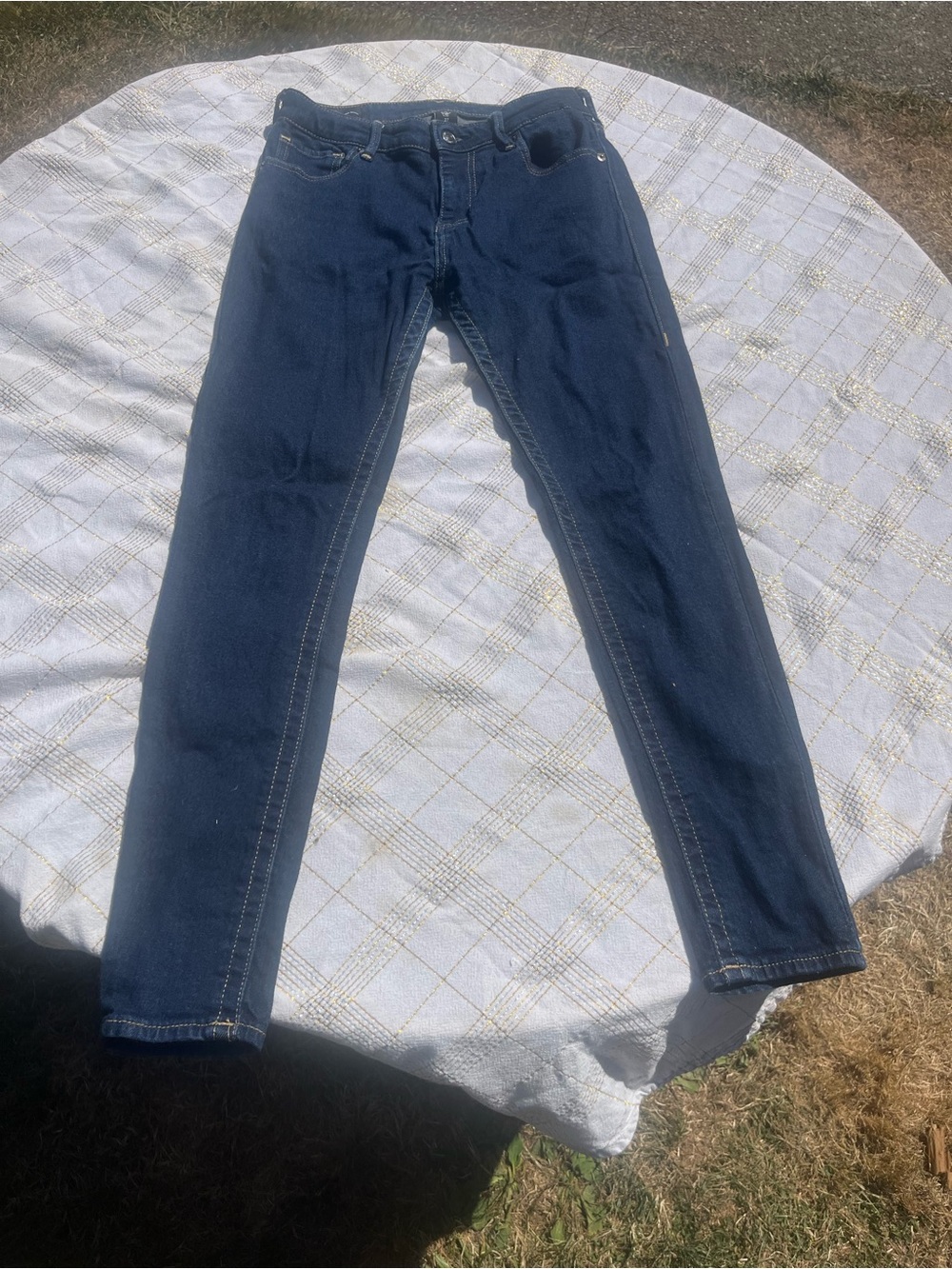 True Religion Women's Skinny Jeans in Dark Blue Denim